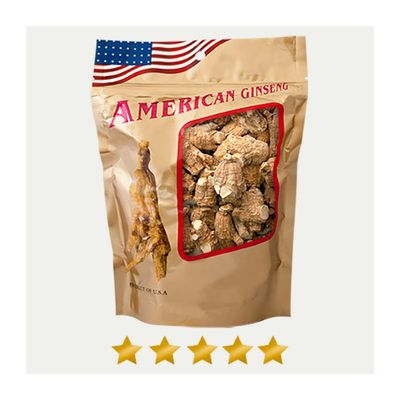 American Ginseng Medium Round Root. 1LB/Bag