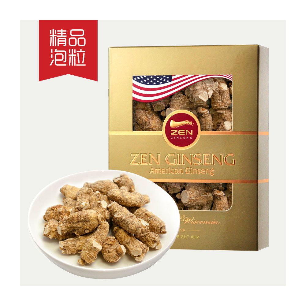American Ginseng Medium Round Root. 4oz/Box