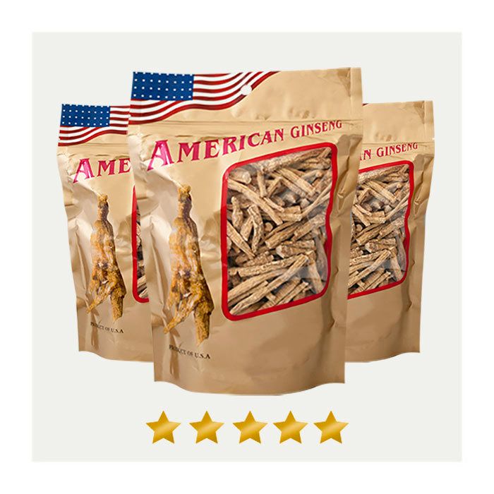 American Ginseng Small Prong 1LB/Bag x3Bags