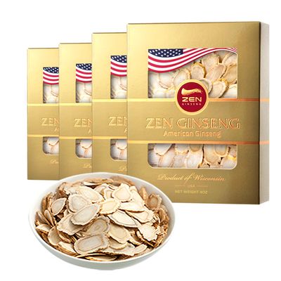 American Ginseng Slice 4oz/Box x 4Boxes