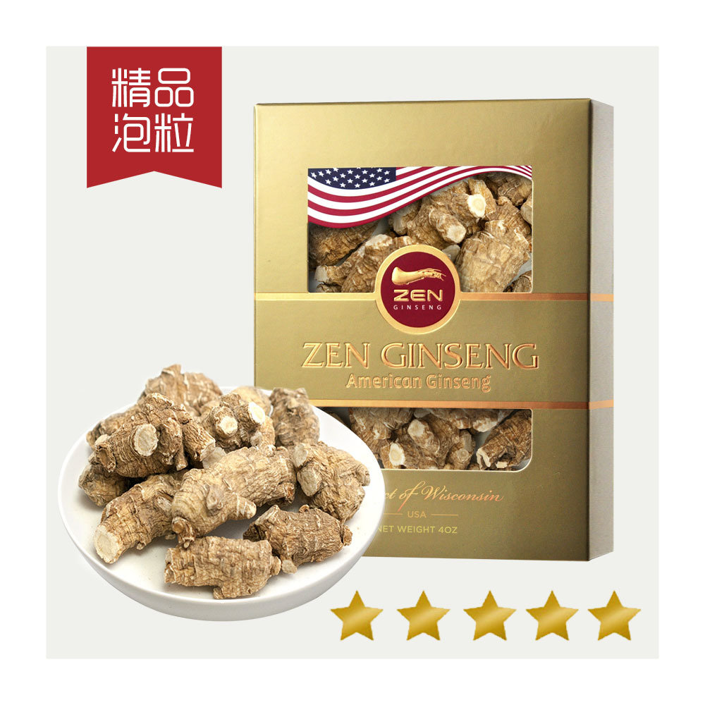 American Ginseng Extra Large Round Root. 4oz/Box