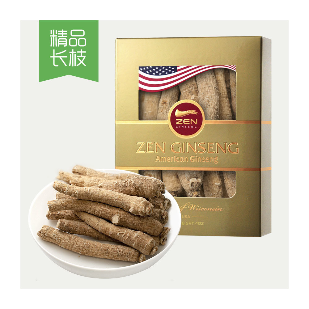 American Ginseng Extra Large Long Root. 4oz/Box