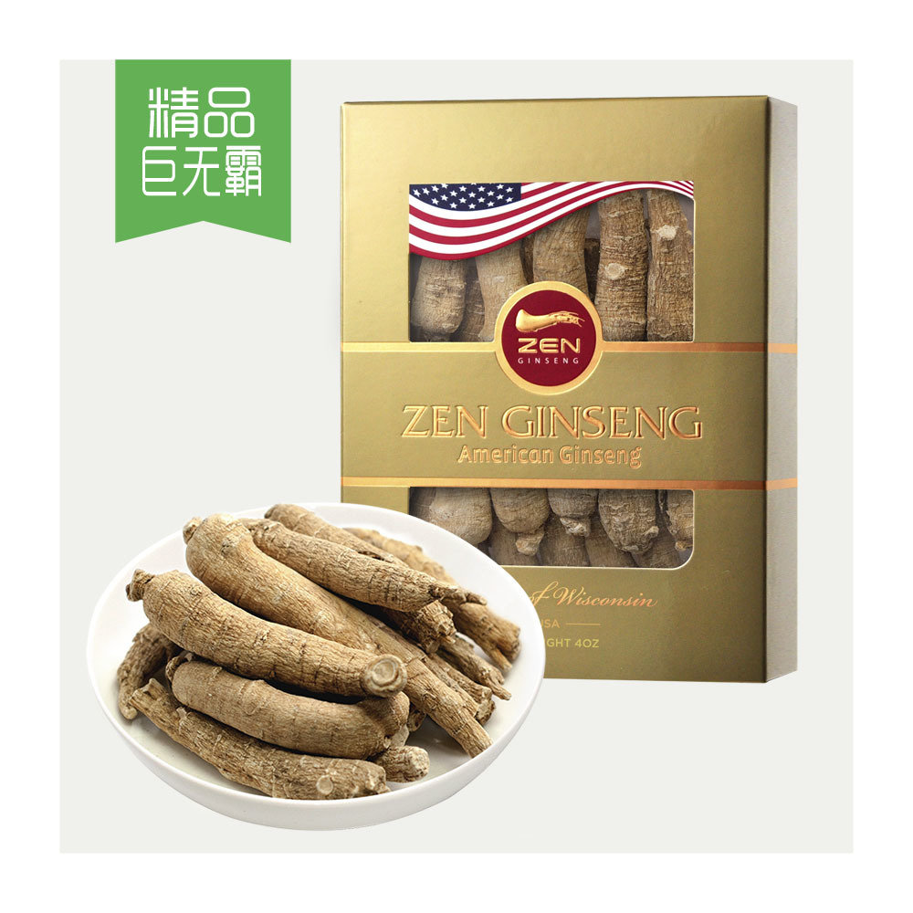 American Ginseng Super Long Jumbo Root. 4oz/Box