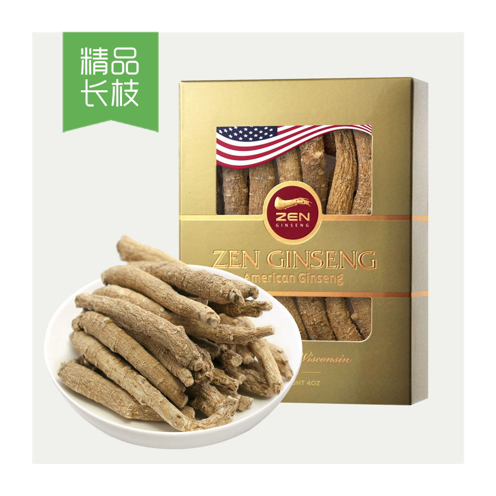 American Ginseng Medium Long Root. 4oz/Box
