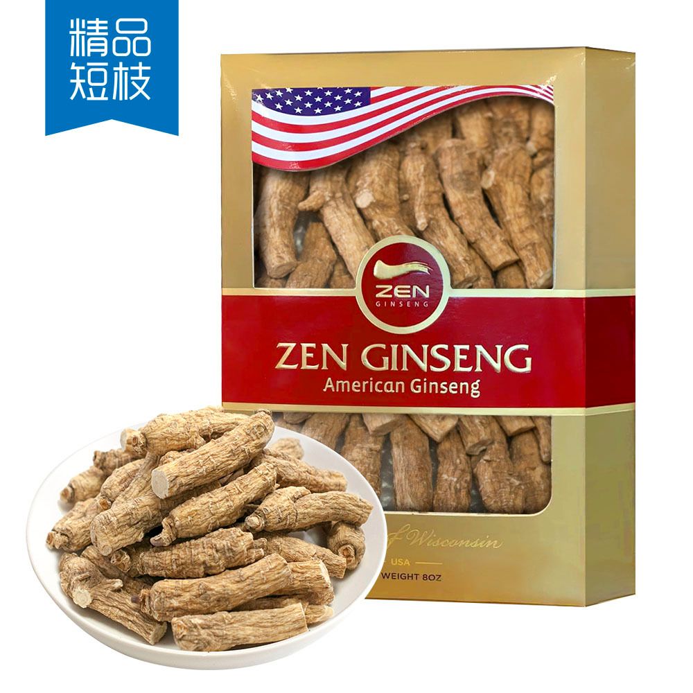 American Ginseng Medium Short Root 8oz/Box