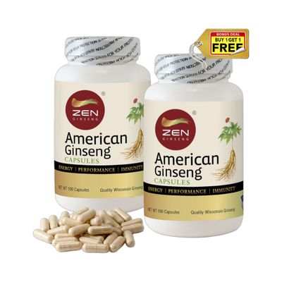 花旗参丸买一送一 (每瓶100粒)