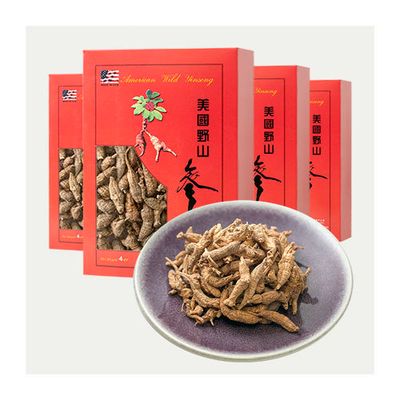 小圓泡粒 (原尾) 美国 野山参 1磅 (4安士礼盒*4盒, 約320粒)