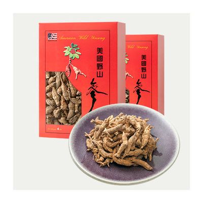 小圓泡粒 (原尾) 美国 野山参 半磅 (4安士礼盒*2盒, 約160粒)