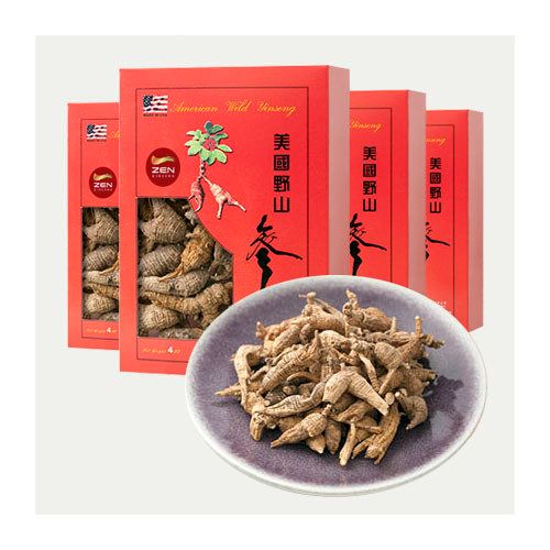 大圆泡粒 (原尾) 美国 野山参 1磅 (4安士礼盒*4盒, 約160粒)