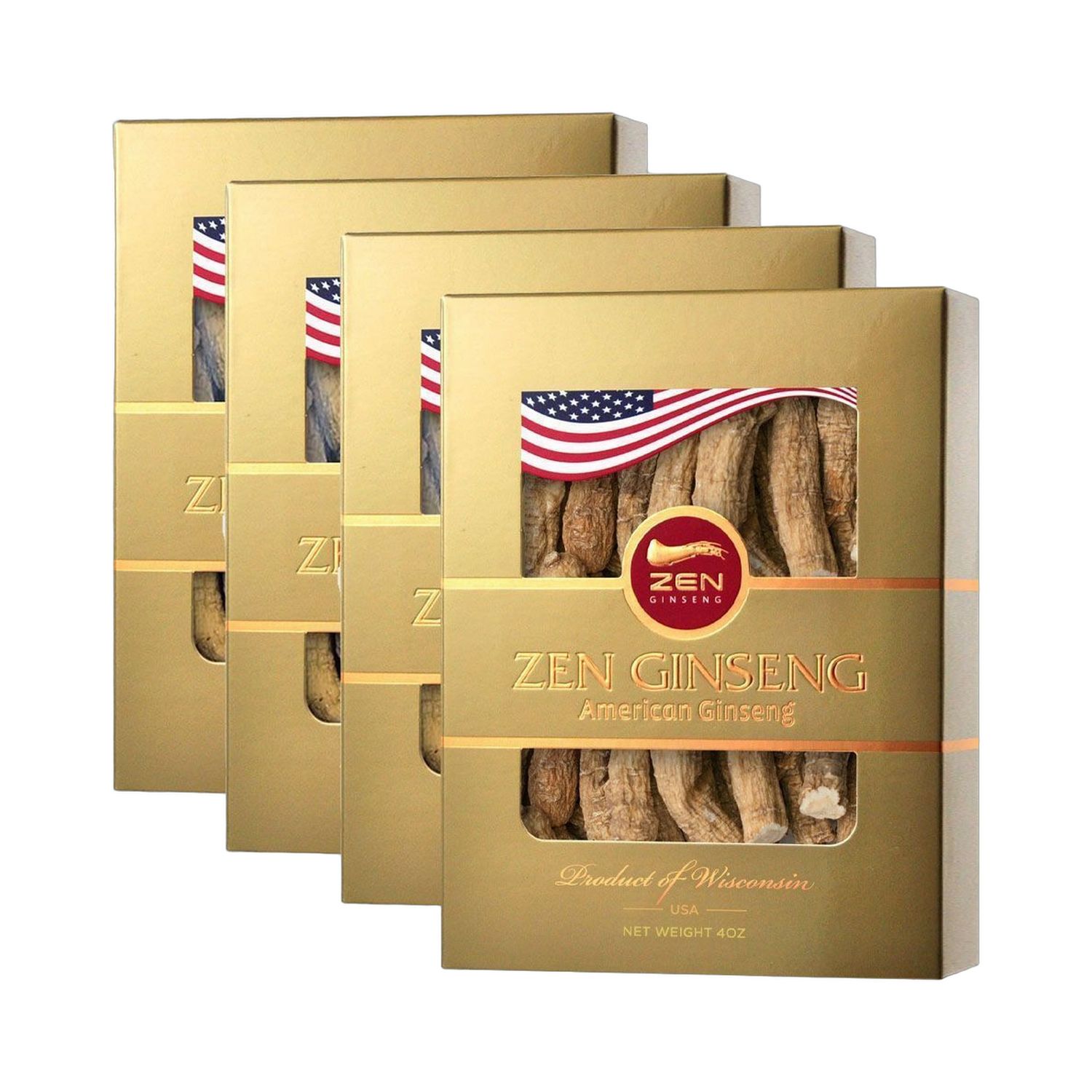 美国花旗参 长枝 (小) 4安士礼盒装 *4盒