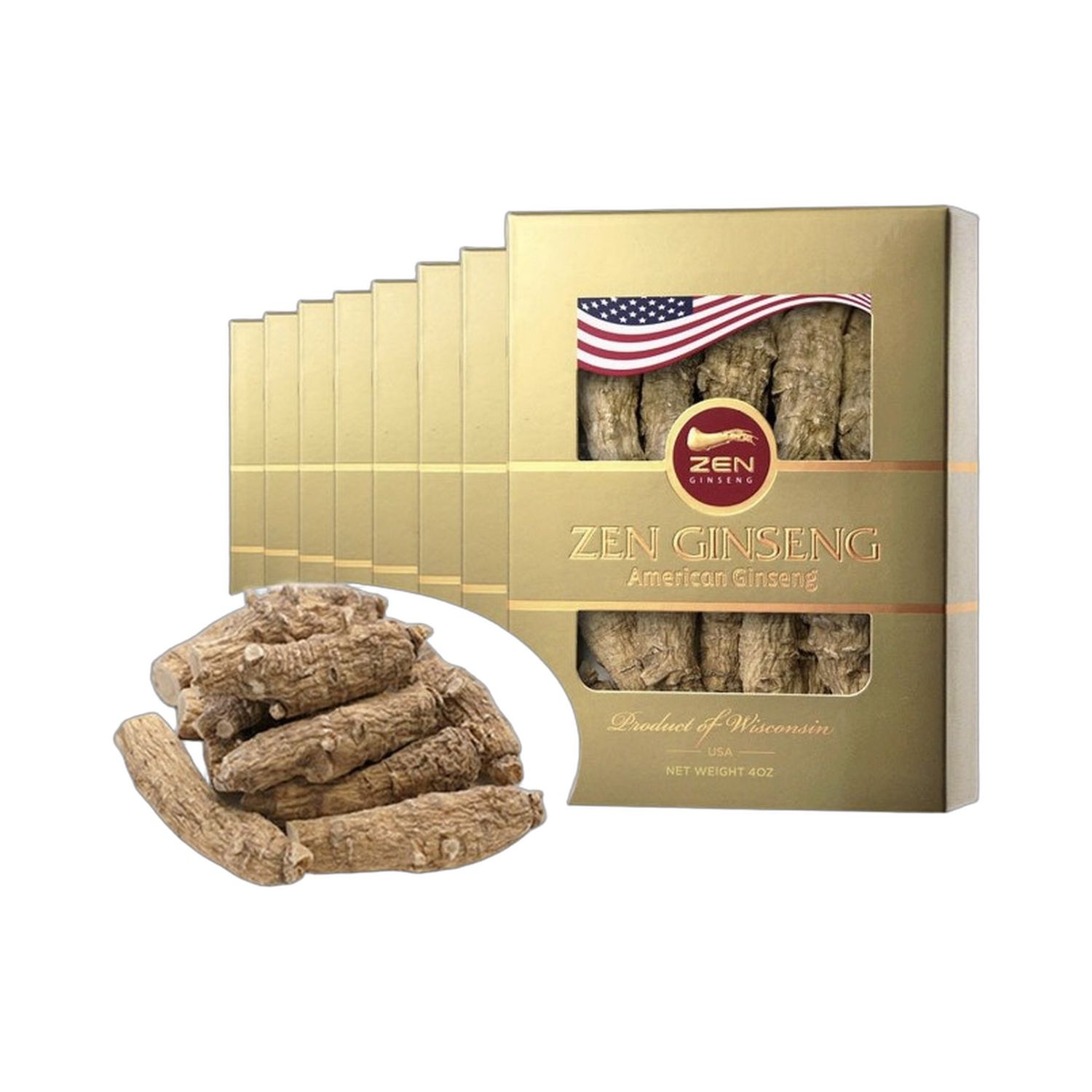 美国花旗参 短枝 (大) 4安士礼盒装 *8盒