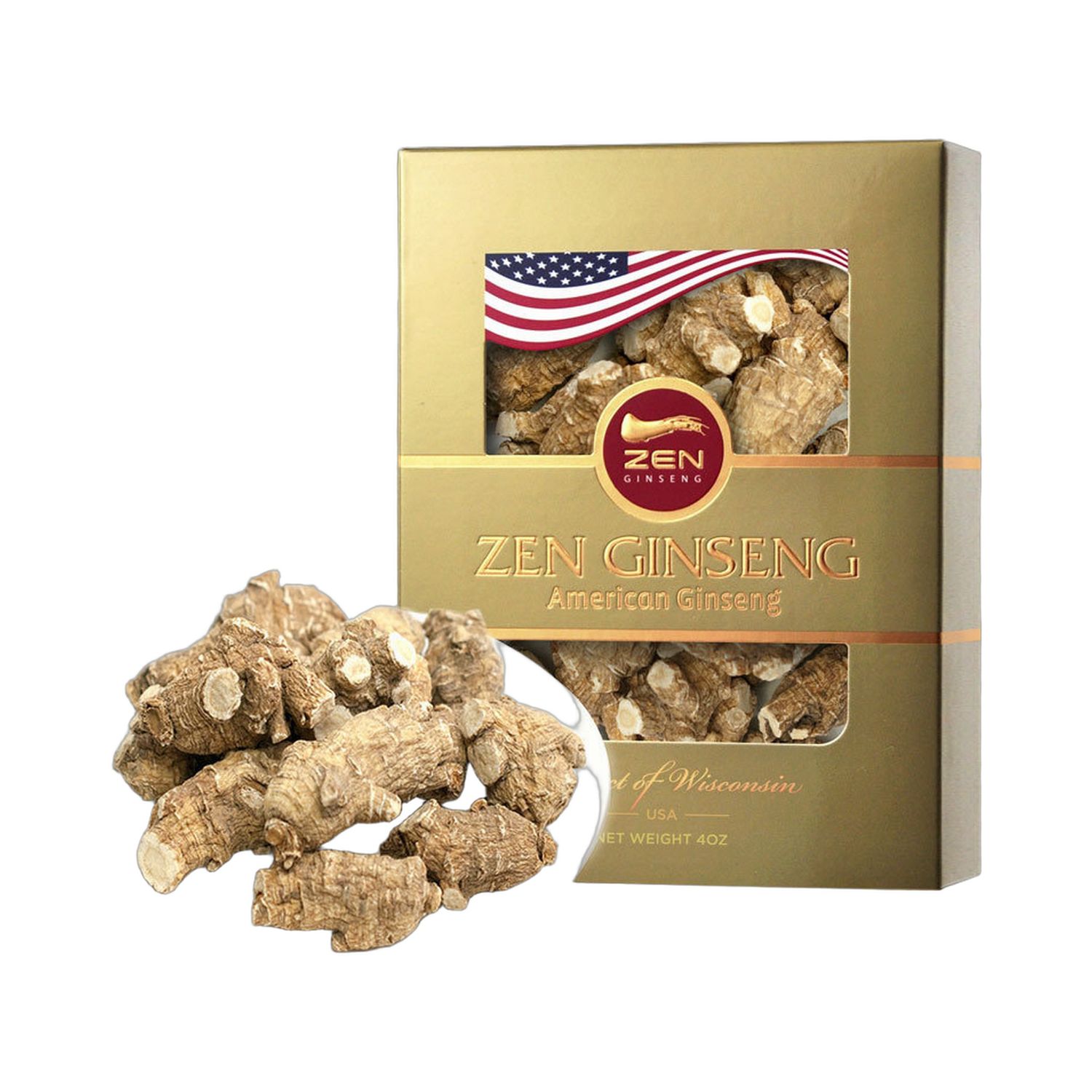 美国花旗参 / 泡粒 (大) 4安士礼盒装