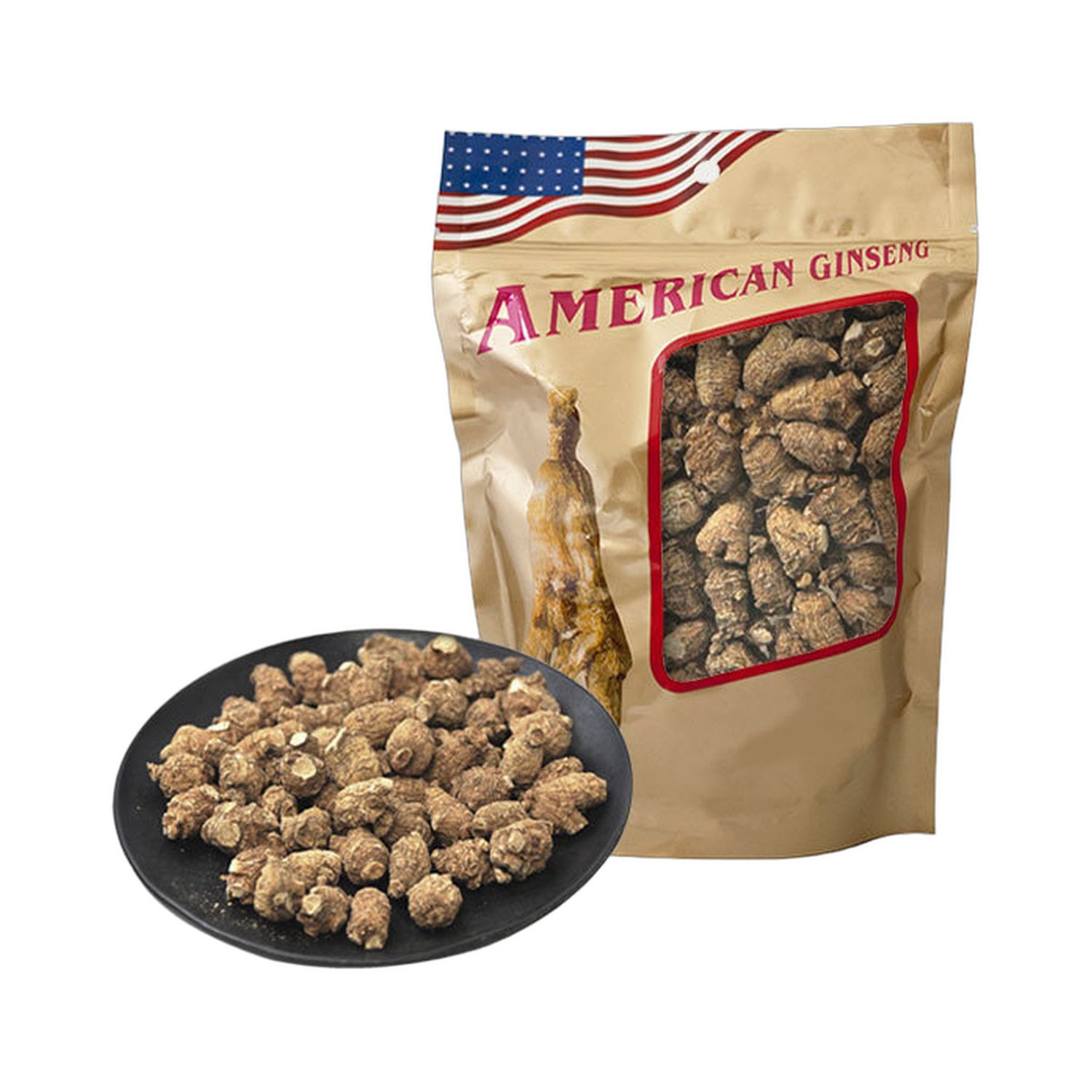 美国半野山粉光参 珍珠泡粒 1磅 可分多袋装