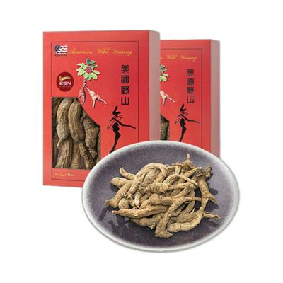 中原枝美国 野山参 半磅 (4安士礼盒*2盒, 約160枝)