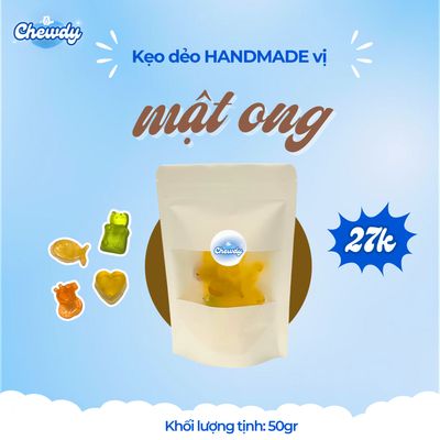 (CHỈ CÒN 1 GÓI) Kẹo dẻo handmade vị Mật Ong 50g
