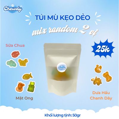 Túi mù kẹo dẻo HANDMADE mix RANDOM 2 vị 50g