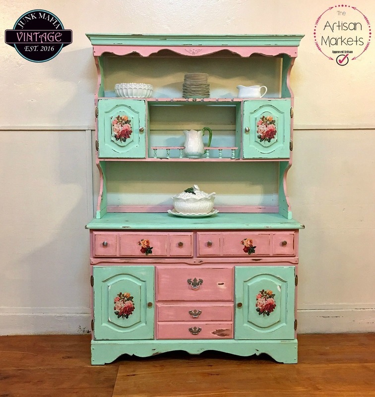 Shabby Country Kitchen Hutch Cupboard