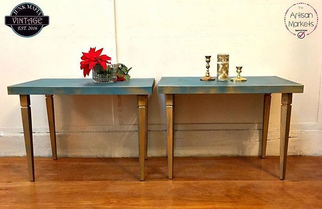 Mid Century Modern Boho End Accent Tables