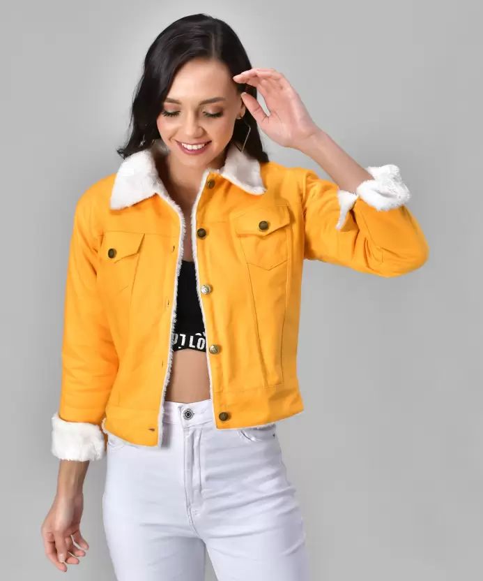 SAASHI Women Solid Light Weight Casual Short Jacket