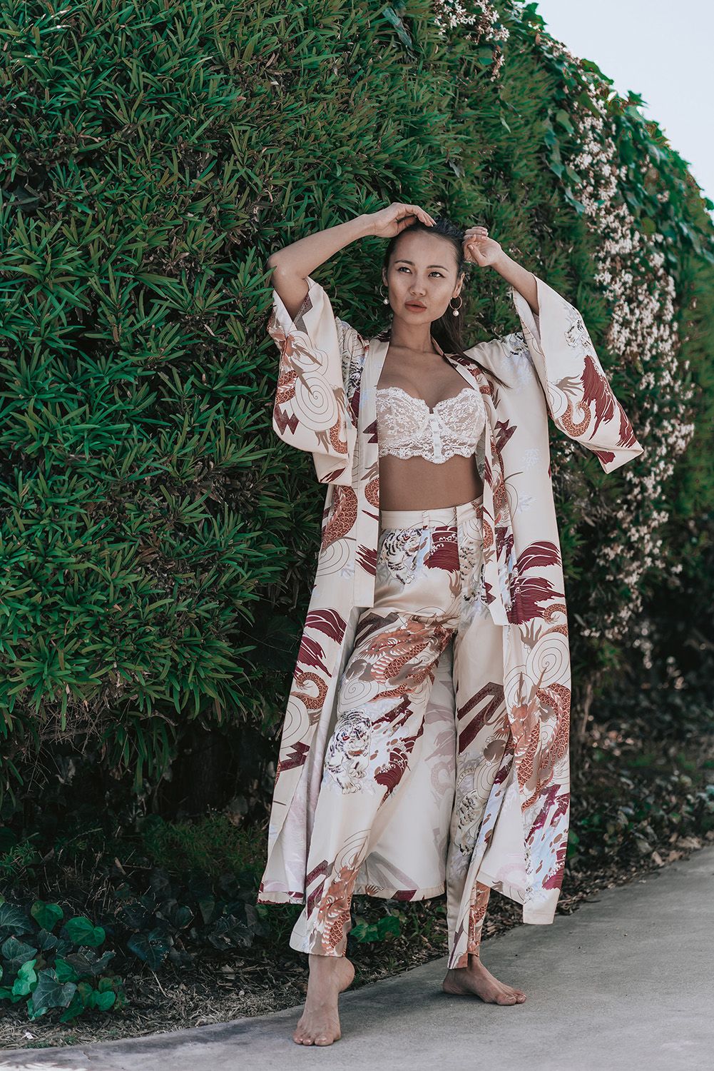 SAASHI Kayda Satin Wide Leg Pants