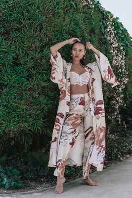 SAASHI Kayda Satin Wide Leg Pants