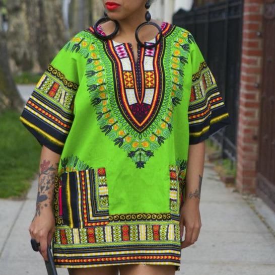 SAASHI Unisex Dashiki African Festival Dress Shirt