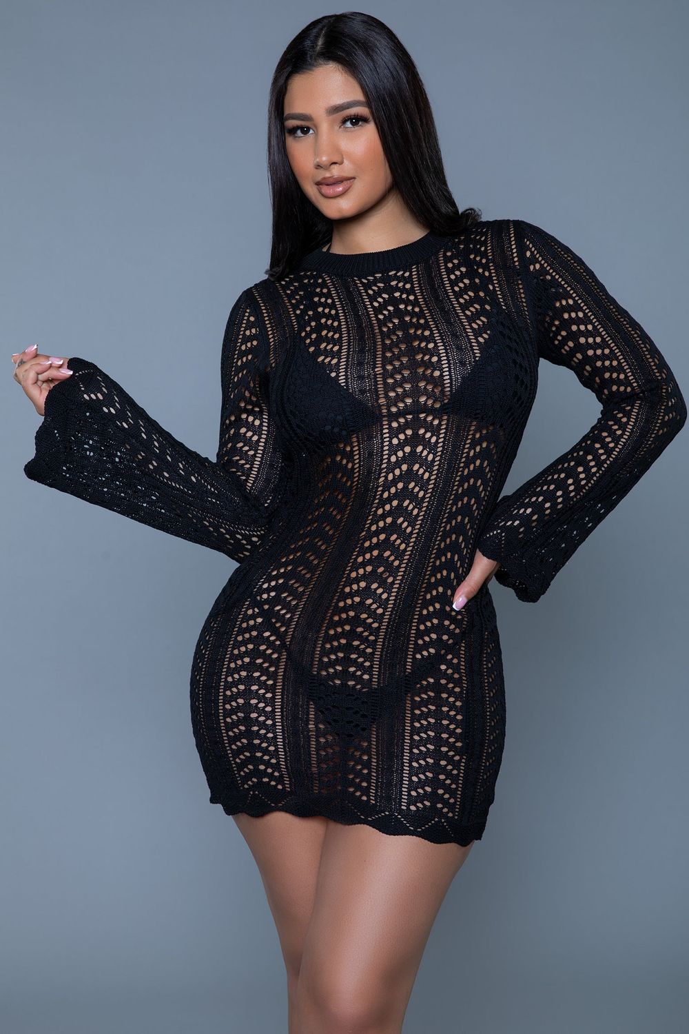 SAASHI Kinsley Crochet Mini Dress