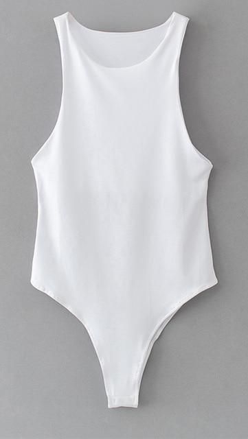 SAASHI Color green casual bodysuit, Size: S, Color: white