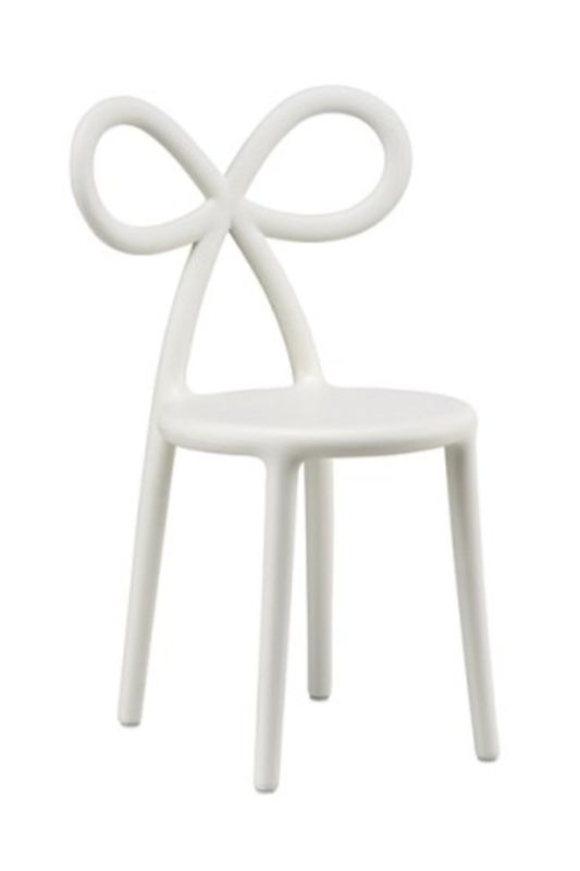 Kid’s White Ribbon Chair