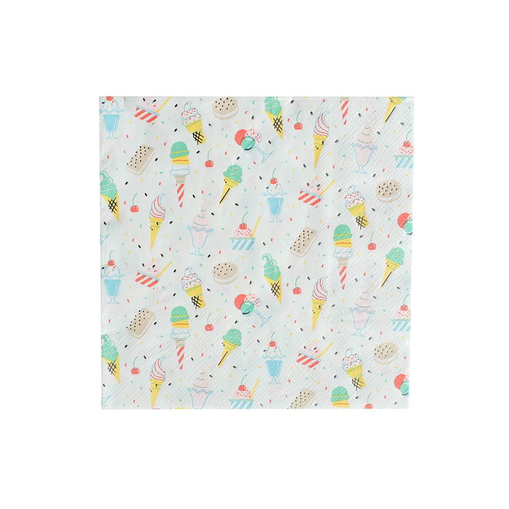 Ice Cream Dreams Large Napkins - 16 pk