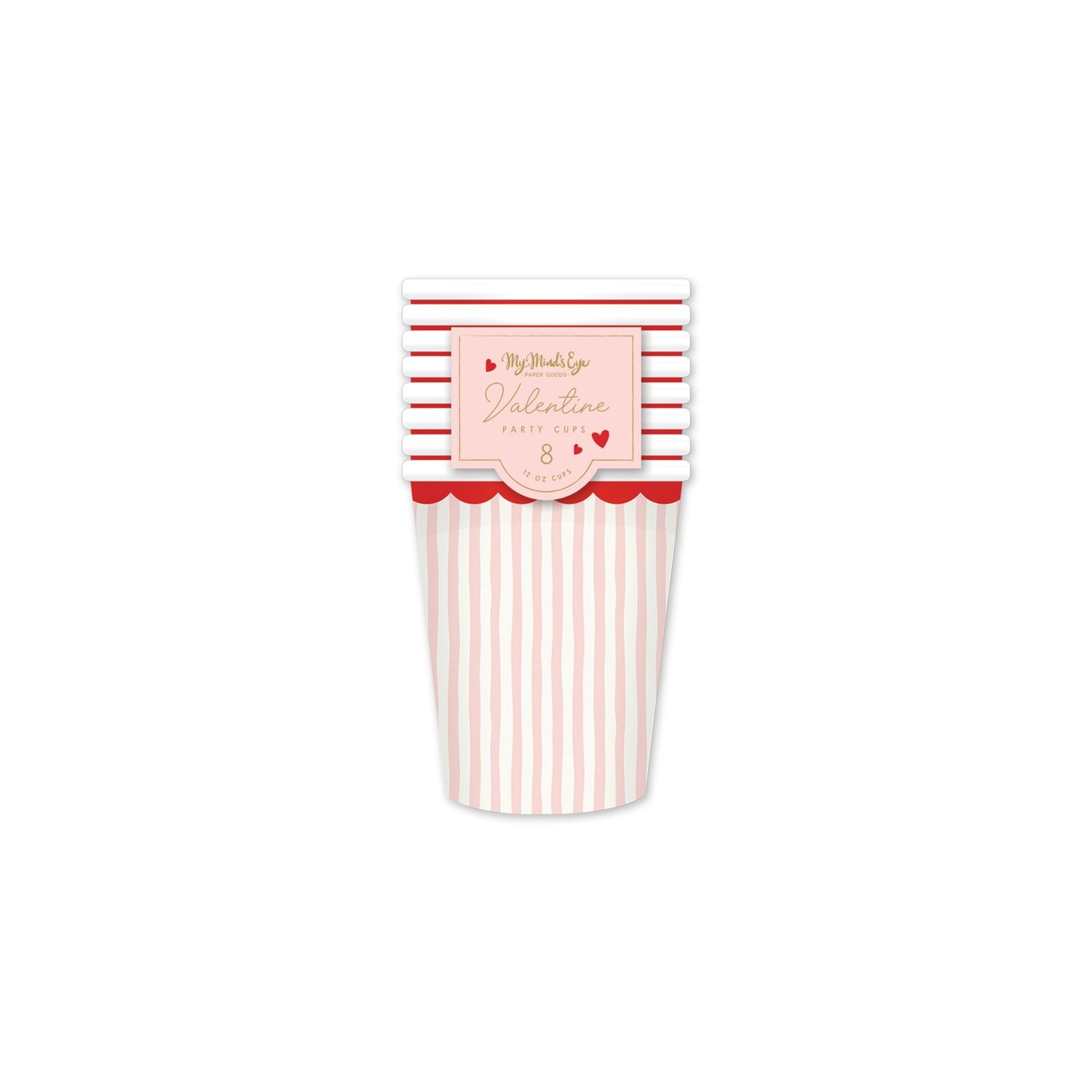 Pink Stripe Paper Cup - 8 Pk.