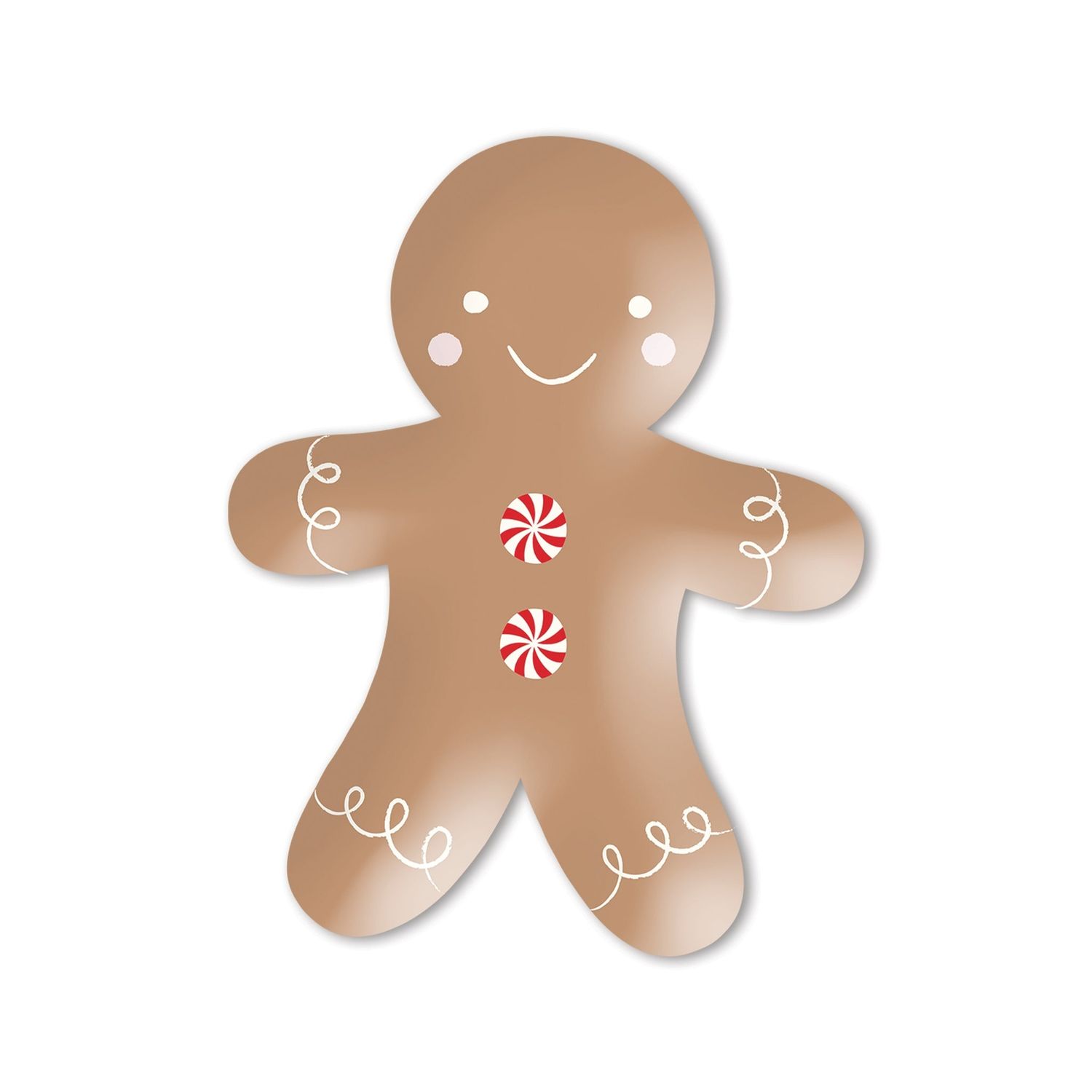 Gingerbread Man Paper Plates - 8 Pk