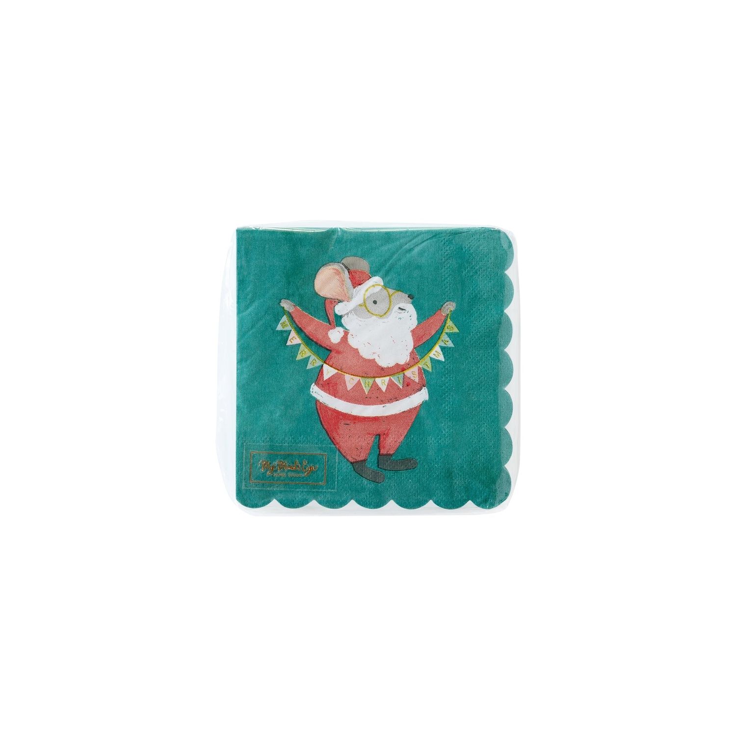 All Through the House Scallop Cocktail Napkin - 24 Pk