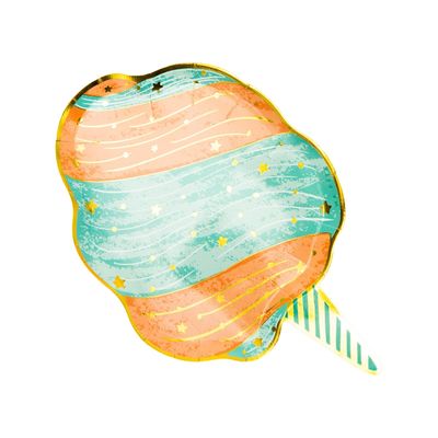 Fun Fair Cotton Candy Plate - 8 Pk