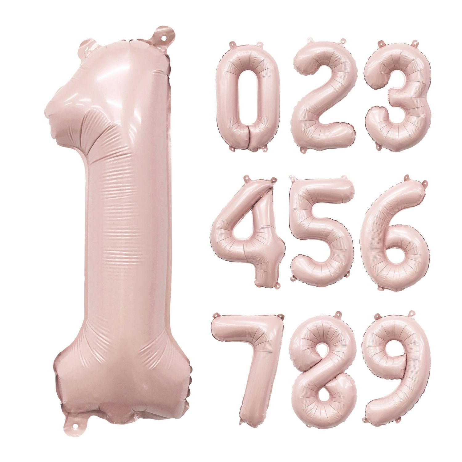Blush Mylar Number Ballon
