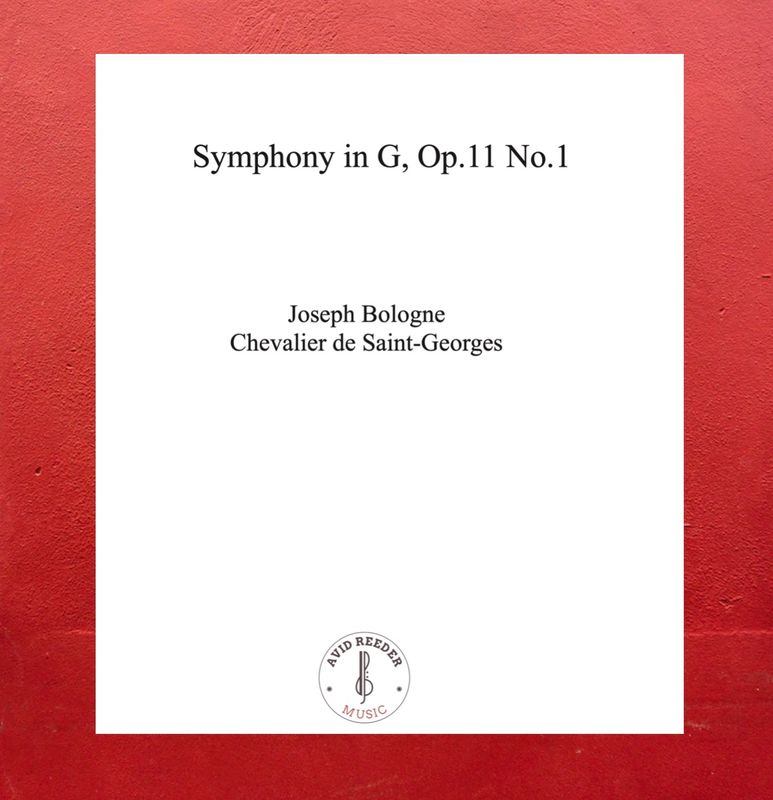 Symphony in G Major, Op.11, No.1/ Joseph Bologne