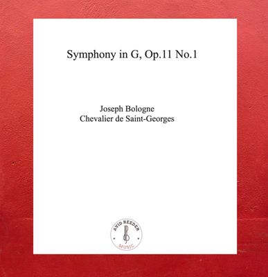 Symphony in G Major, Op.11, No.1/ Joseph Bologne