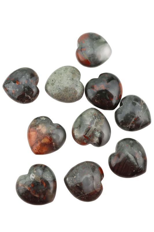 African Bloodstone Hearts