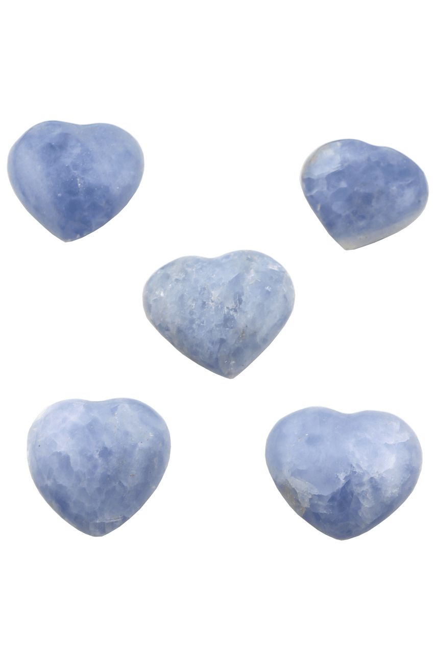 Blue Calcite Hearts