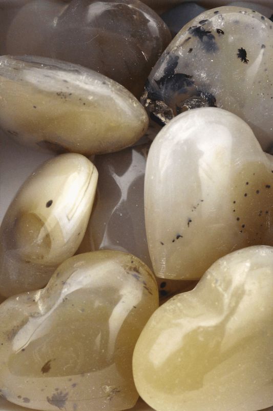 Dendritic Agate Hearts