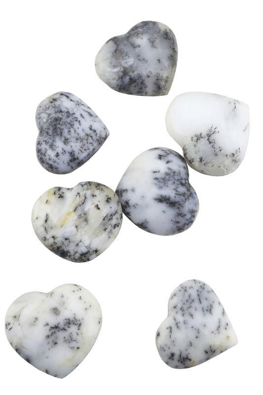 Dendritic Opal Hearts