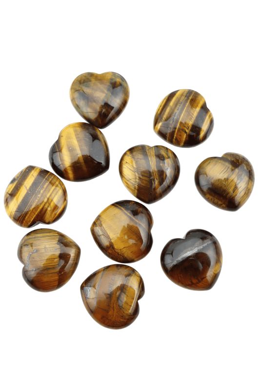 Golden Tiger Eye Hearts