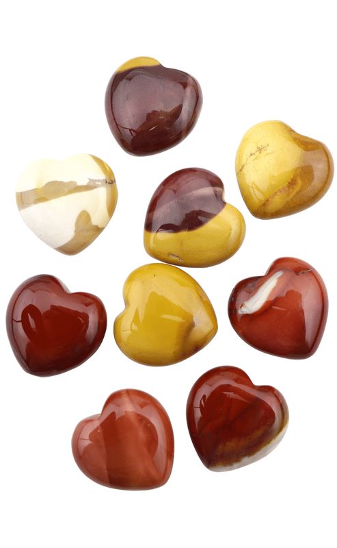 Mookaite Jasper Hearts
