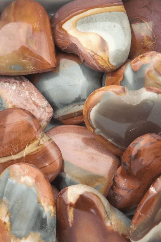 Polychrome Jasper Hearts