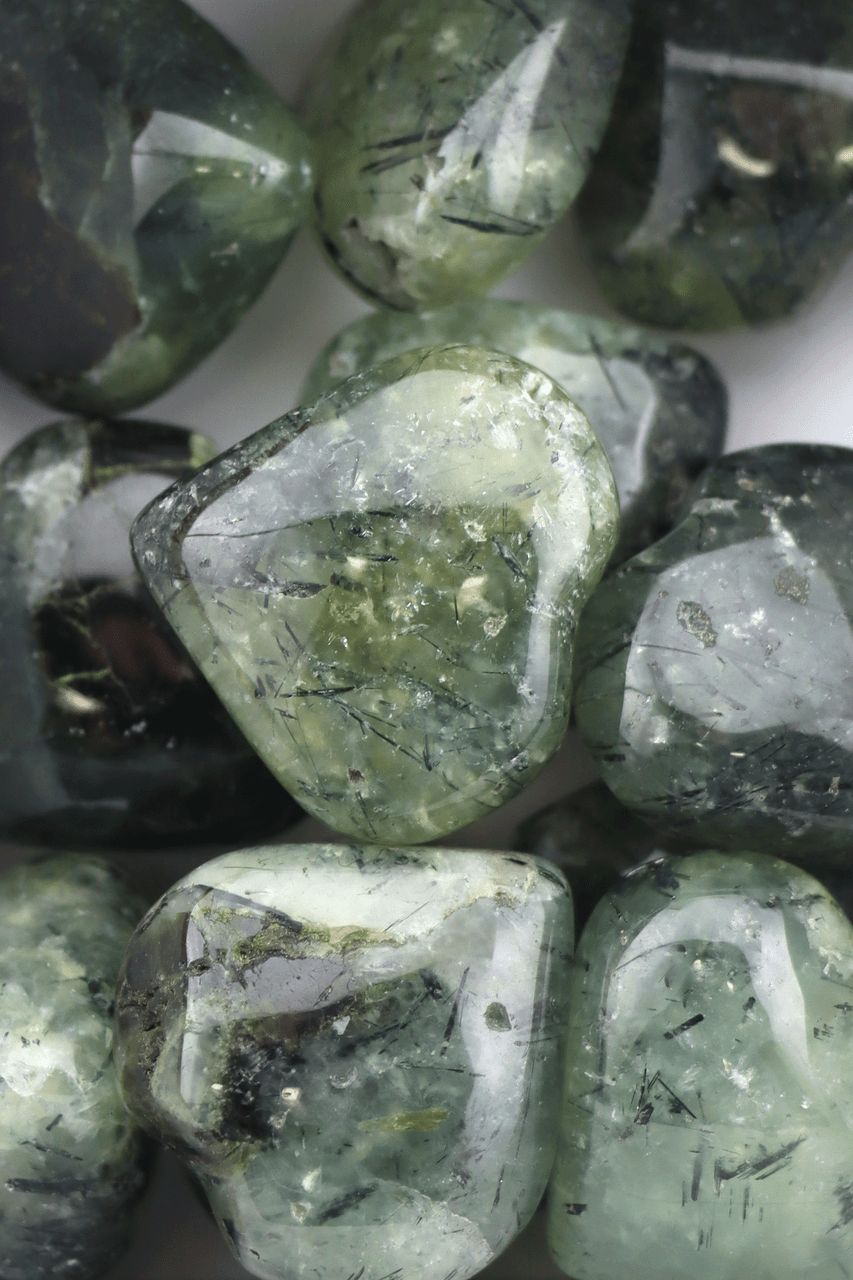 Prehnite &amp; Epidote Hearts