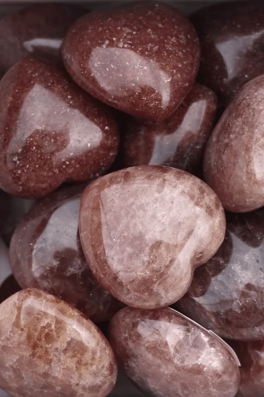 Raspberry Quartz Hearts