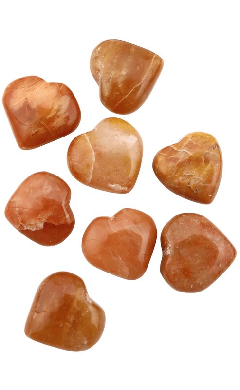 Red Aventurine Hearts