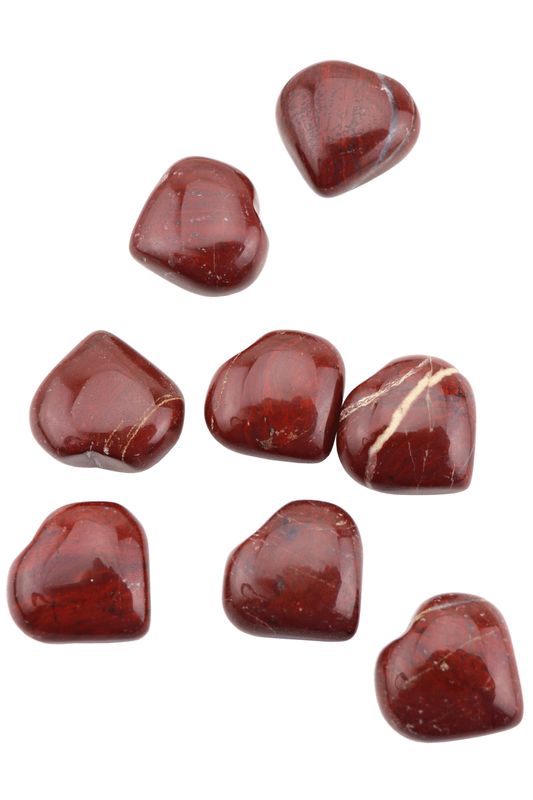 Red Jasper Hearts