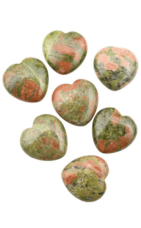Unakite Hearts