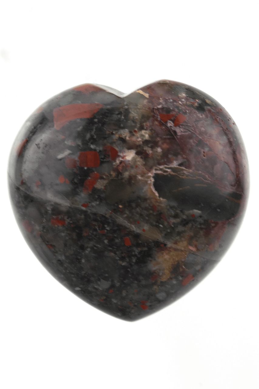 African Bloodstone Jasper Heart  ABSH04